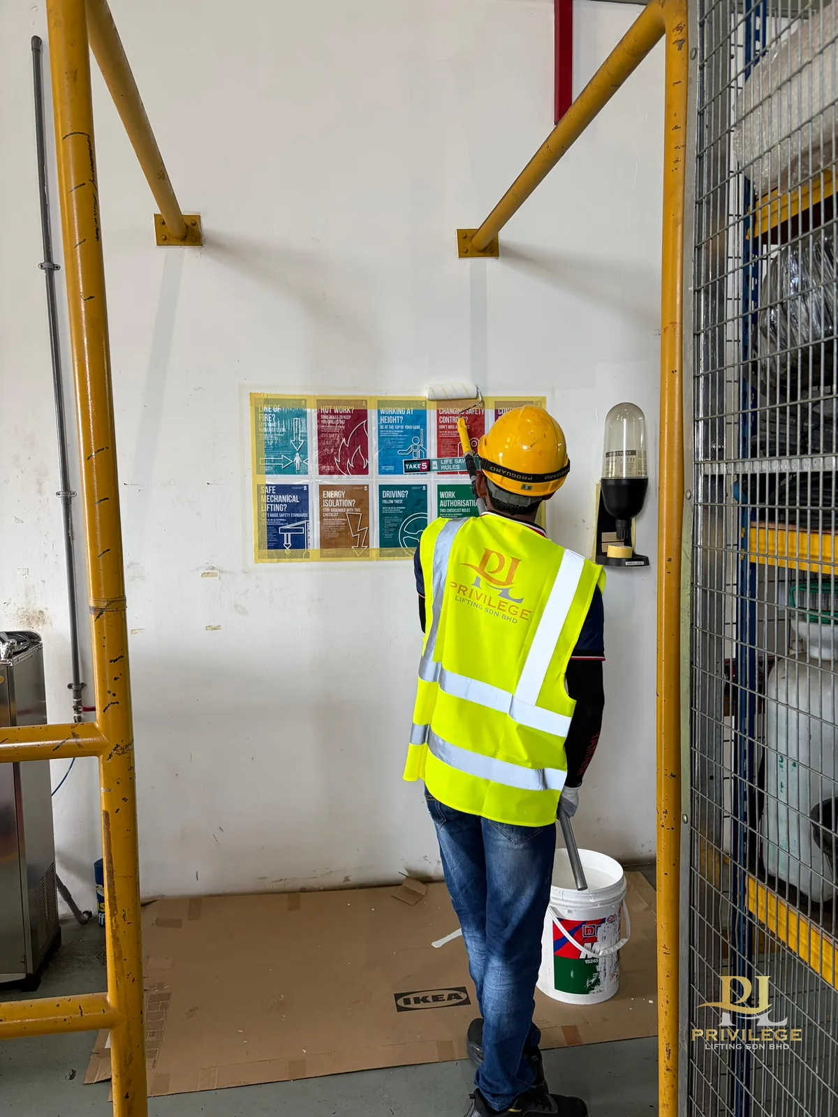 Certified welders and fitters on industrial site in Pasir Gudang