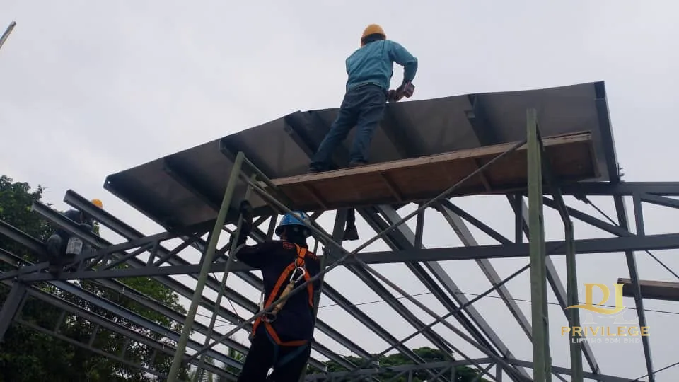 Industrial piping and structural steel installation
